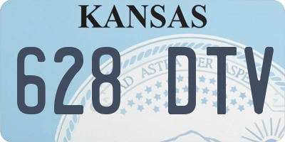 KS license plate 628DTV