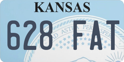 KS license plate 628FAT