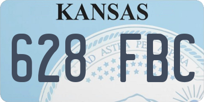 KS license plate 628FBC
