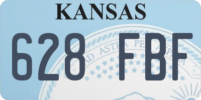 KS license plate 628FBF