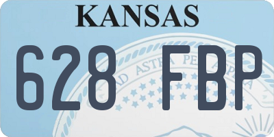KS license plate 628FBP
