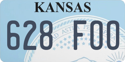 KS license plate 628FOO