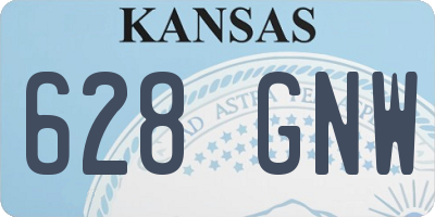 KS license plate 628GNW