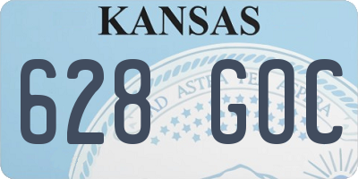 KS license plate 628GOC