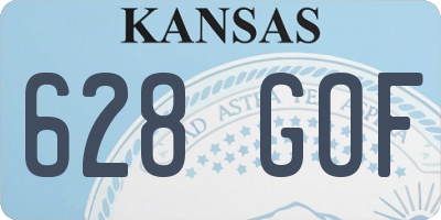 KS license plate 628GOF