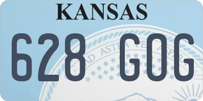 KS license plate 628GOG
