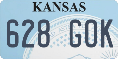 KS license plate 628GOK