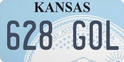 KS license plate 628GOL
