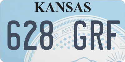 KS license plate 628GRF
