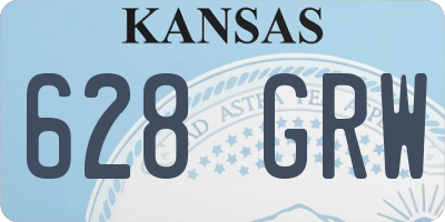KS license plate 628GRW