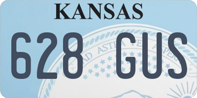 KS license plate 628GUS