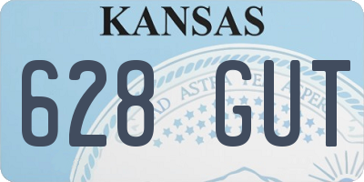 KS license plate 628GUT