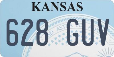 KS license plate 628GUV