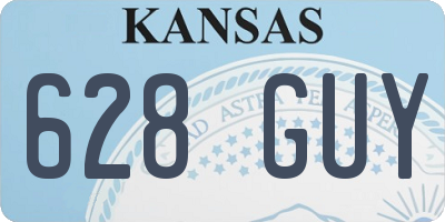 KS license plate 628GUY