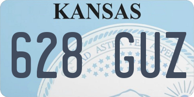 KS license plate 628GUZ