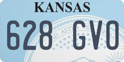 KS license plate 628GVO