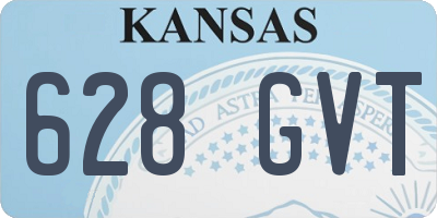 KS license plate 628GVT