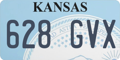 KS license plate 628GVX