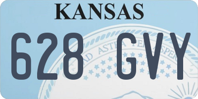 KS license plate 628GVY