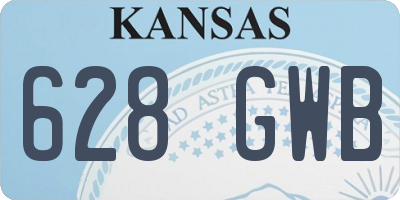 KS license plate 628GWB
