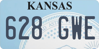 KS license plate 628GWE