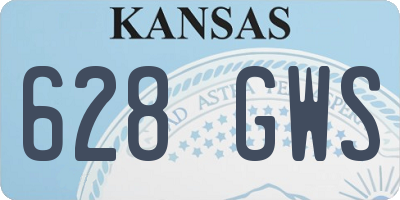 KS license plate 628GWS