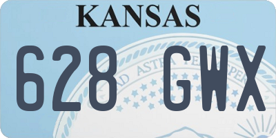 KS license plate 628GWX