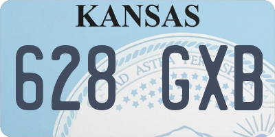 KS license plate 628GXB