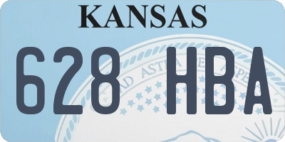 KS license plate 628HBA