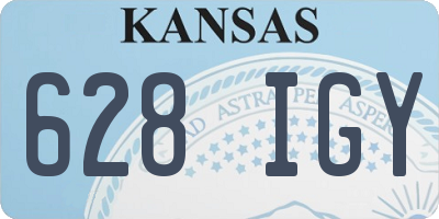 KS license plate 628IGY