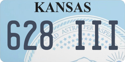 KS license plate 628III