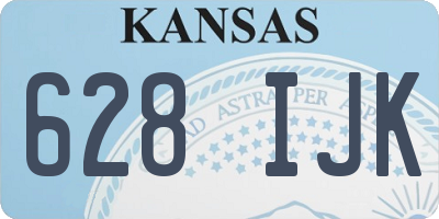 KS license plate 628IJK