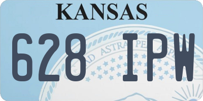 KS license plate 628IPW