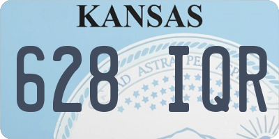 KS license plate 628IQR