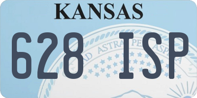 KS license plate 628ISP