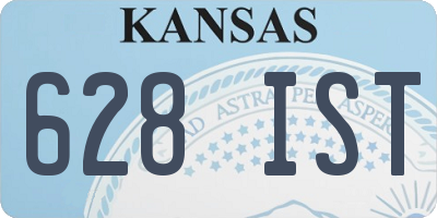 KS license plate 628IST