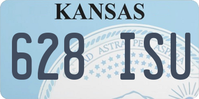 KS license plate 628ISU