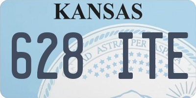 KS license plate 628ITE