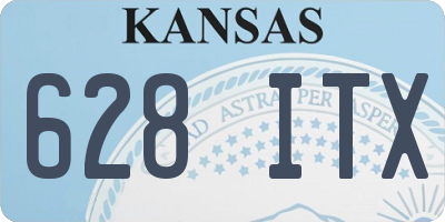 KS license plate 628ITX
