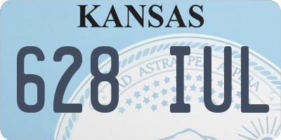KS license plate 628IUL