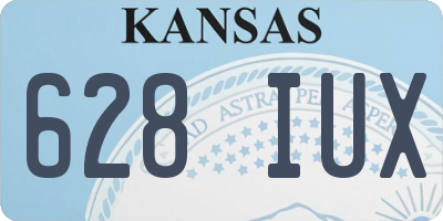 KS license plate 628IUX