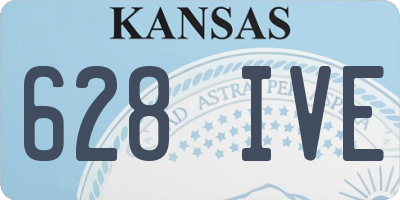 KS license plate 628IVE