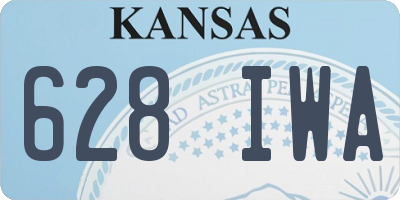 KS license plate 628IWA