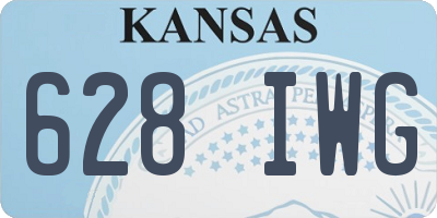 KS license plate 628IWG