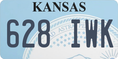 KS license plate 628IWK