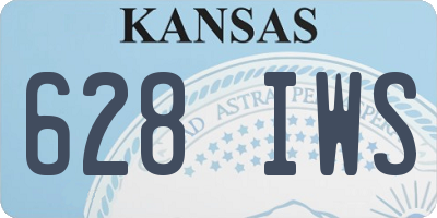 KS license plate 628IWS