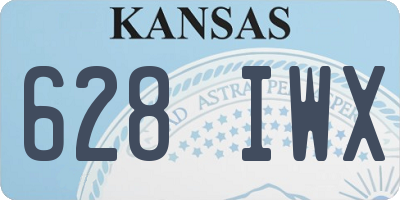 KS license plate 628IWX