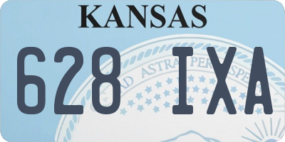 KS license plate 628IXA