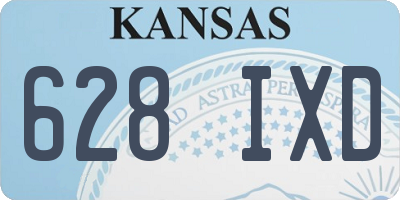 KS license plate 628IXD