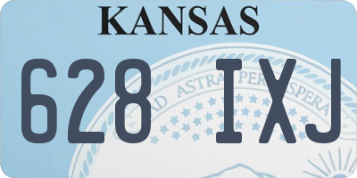 KS license plate 628IXJ